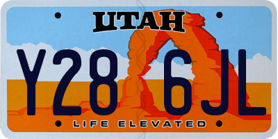 UT license plate Y286JL