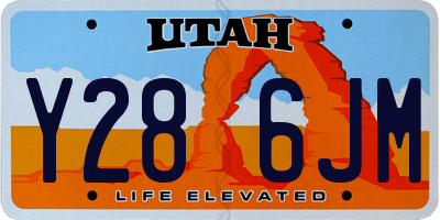 UT license plate Y286JM