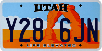 UT license plate Y286JN