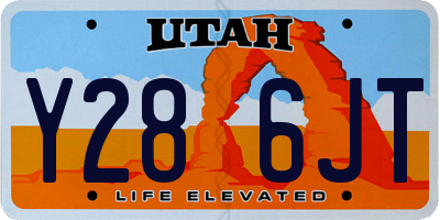 UT license plate Y286JT