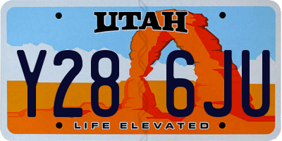 UT license plate Y286JU