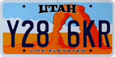 UT license plate Y286KR