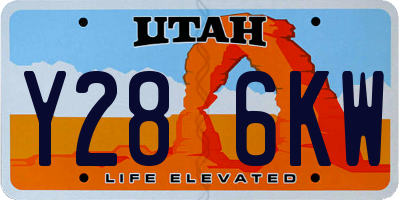 UT license plate Y286KW