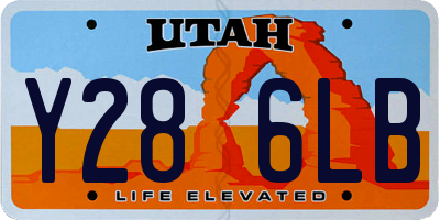 UT license plate Y286LB