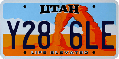 UT license plate Y286LE