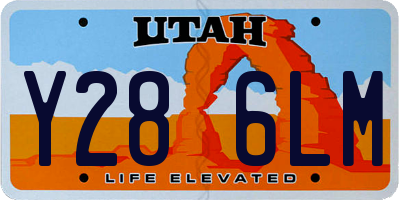 UT license plate Y286LM