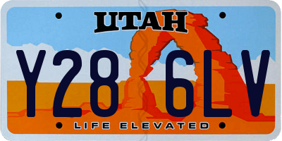 UT license plate Y286LV