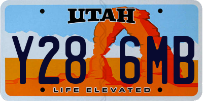 UT license plate Y286MB