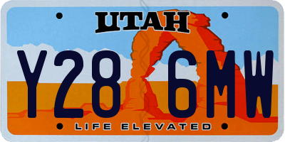 UT license plate Y286MW