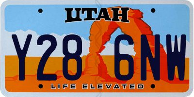 UT license plate Y286NW