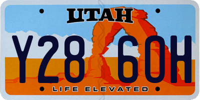 UT license plate Y286OH