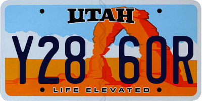 UT license plate Y286OR
