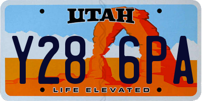 UT license plate Y286PA