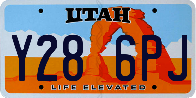 UT license plate Y286PJ