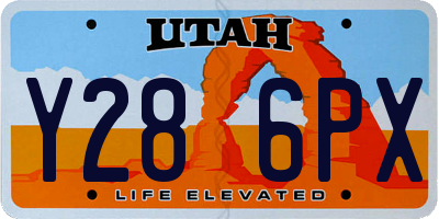 UT license plate Y286PX