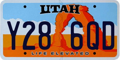 UT license plate Y286QD