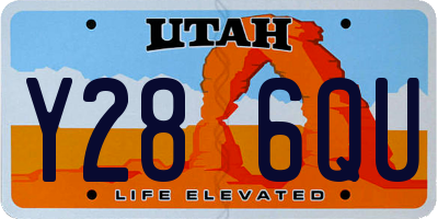 UT license plate Y286QU