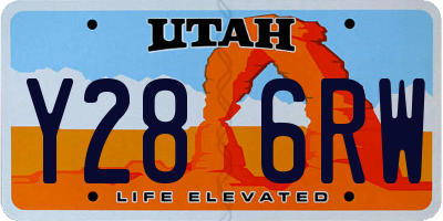 UT license plate Y286RW