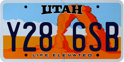 UT license plate Y286SB