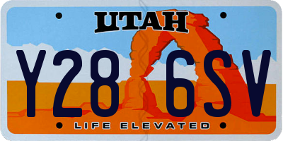 UT license plate Y286SV