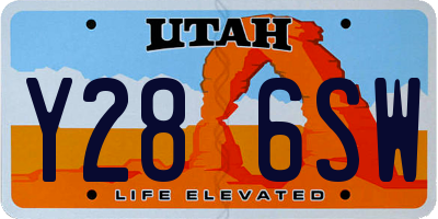 UT license plate Y286SW