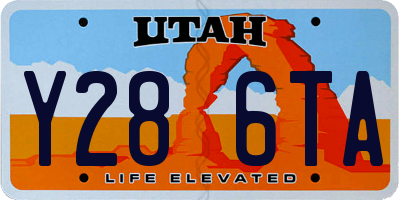 UT license plate Y286TA