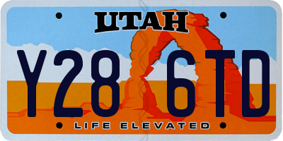 UT license plate Y286TD