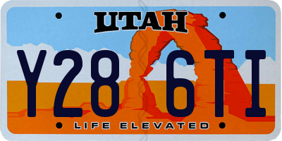 UT license plate Y286TI
