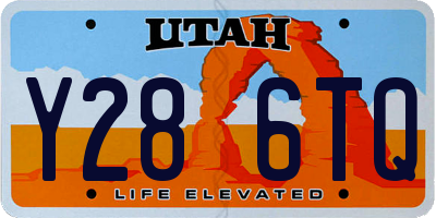 UT license plate Y286TQ