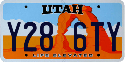 UT license plate Y286TY