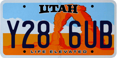UT license plate Y286UB