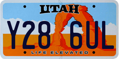 UT license plate Y286UL