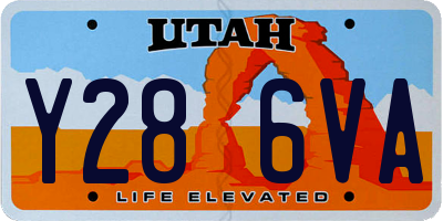 UT license plate Y286VA