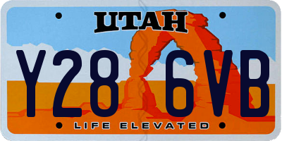 UT license plate Y286VB