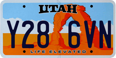 UT license plate Y286VN