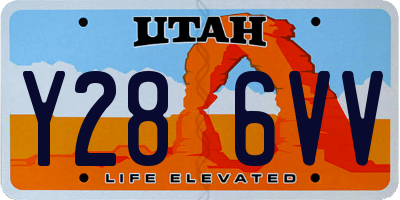 UT license plate Y286VV