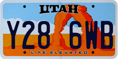 UT license plate Y286WB