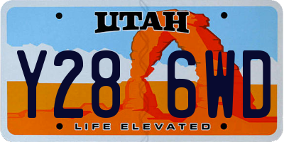 UT license plate Y286WD