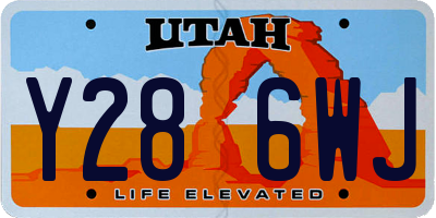 UT license plate Y286WJ