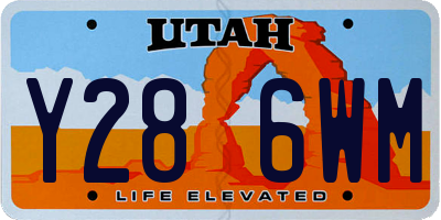 UT license plate Y286WM