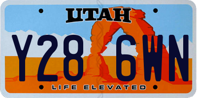 UT license plate Y286WN