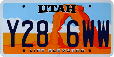 UT license plate Y286WW