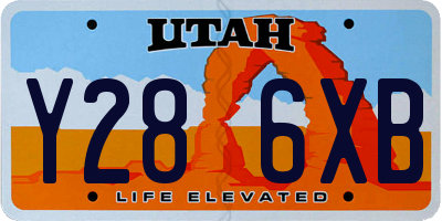 UT license plate Y286XB