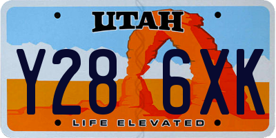 UT license plate Y286XK