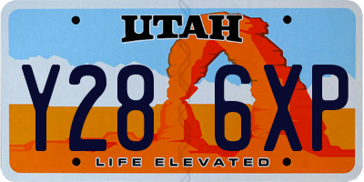 UT license plate Y286XP