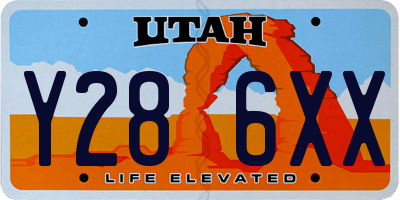 UT license plate Y286XX