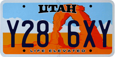 UT license plate Y286XY