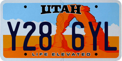 UT license plate Y286YL