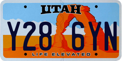UT license plate Y286YN
