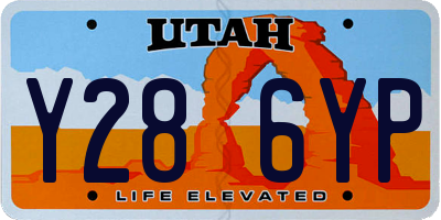 UT license plate Y286YP